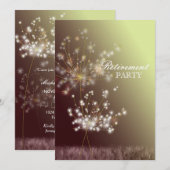 Dreaming Dandelions Retirement Party Kaart (Voorkant / Achterkant)