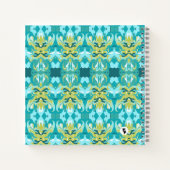 Dreaming Egypt Blauwgroen Gold Pattern Notitieboek (Achterkant)