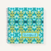 Dreaming Egypt Blauwgroen Gold Pattern Notitieboek (Voorkant)