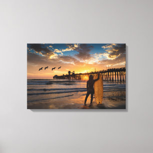 Dreaming grote golven canvas afdruk