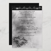 Dreaming Hearts Gothic Wedding Invitation Kaart (Voorkant / Achterkant)