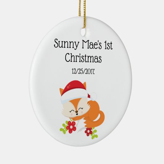 Dreaming Holiday Fox Ornament (Rechts)