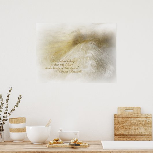 Dreaming in het wit poster (Keuken)