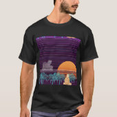Dreaming in Neon: Cat and Astronaut T-shirt (Voorkant)
