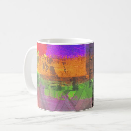 "Dreaming in the Millions" abstract art coffee mug Koffiemok (Voorkant links)