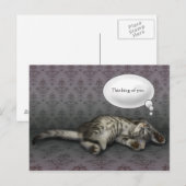 Dreaming kat, aanpasbare tekstkaart briefkaart (Voorkant / Achterkant)