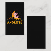 Dreaming: Kawaii Axolotl Moon Cute Animal Visitekaartje (Voorkant / Achterkant)