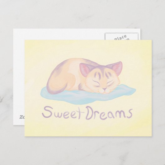 Dreaming Kitten Briefkaart (Voorkant / Achterkant)
