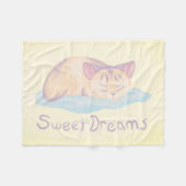 Dreaming Kitten Fleece Deken (Voorkant (Horizontaal))