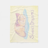 Dreaming Kitten Fleece Deken (Voorkant)