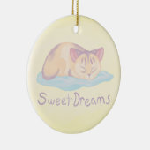 Dreaming Kitten Keramisch Ornament (Rechts)