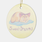 Dreaming Kitten Keramisch Ornament (Links)