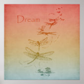 Dreaming libellen poster (Voorkant)