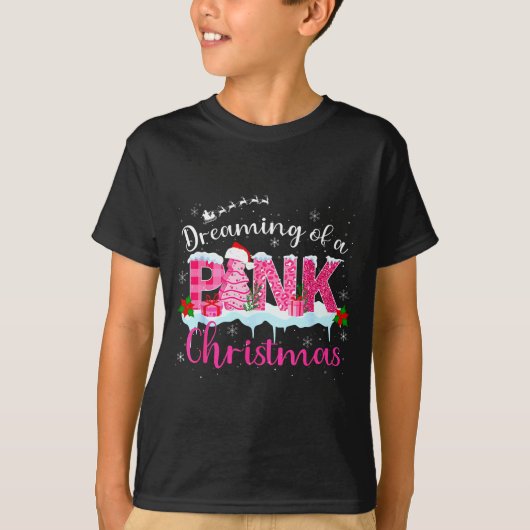 Dreaming Of A Nk Christmas Tree Cakes Santa Hat Xm T-shirt (Voorkant)