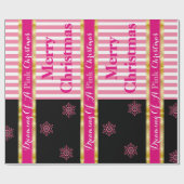 "Dreaming of a roze Kerstmis" Cadeaupapier (Vlak)