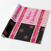 "Dreaming of a roze Kerstmis" Cadeaupapier (Uitgerold)