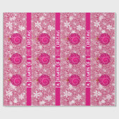 "Dreaming of a roze kerstmis" Cadeaupapier (Vlak)