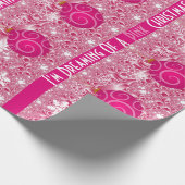 "Dreaming of a roze kerstmis" Cadeaupapier (Hoek)
