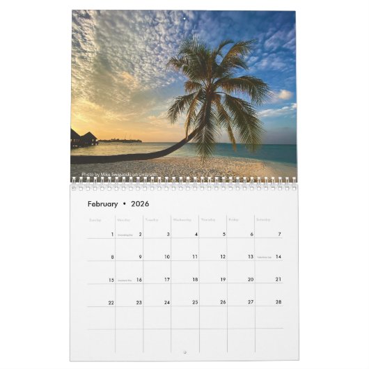 Dreaming of Beautiful Beaches 2026 Kalender (Feb 2026)