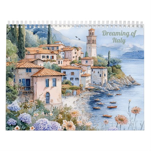 Dreaming of Italy | 2026 Watercolor Landscape Kalender (Hoes)