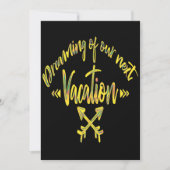 Dreaming of My Next Vacation, adventure quote Invi Kaart (Voorkant)