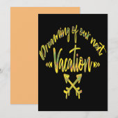 Dreaming of My Next Vacation, adventure quote Invi Kaart (Voorkant / Achterkant)