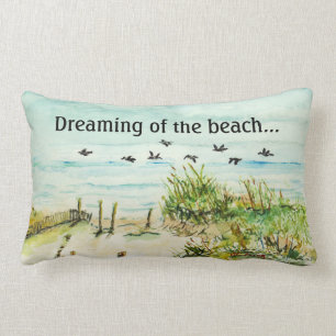 "Dreaming of the Beach" Lumbar Sierkussen Kussen