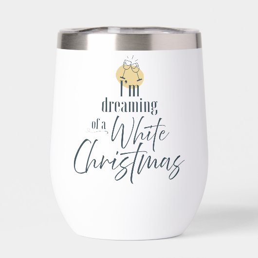 Dreaming of White Christmas Festive Stemless (Achterkant)