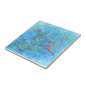 Dreaming op Aquamarine Tides Tile Tegeltje (Zijkant)