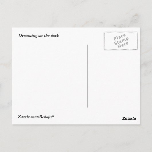 Dreaming op het Dock-Briefkaart Briefkaart (Achterkant)