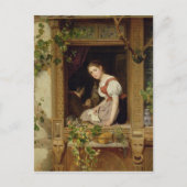 Dreaming op het raam briefkaart (Voorkant)