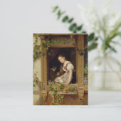 Dreaming op het raam briefkaart (Staand voorkant)