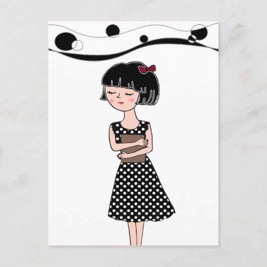 Dreaming over Books Post Card Briefkaart (Voorkant)