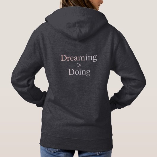 Dreaming Over Doing - Aesthetic Hoodie (Achterkant)