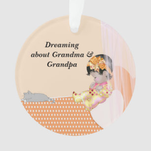 Dreaming over oma en opa ornament