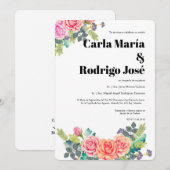 Dreaming Roos Spaans bruiloft Kaart (Voorkant / Achterkant)