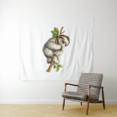 Dreaming Sloth on a Branch Wandkleed (In Situ (horizontaal))