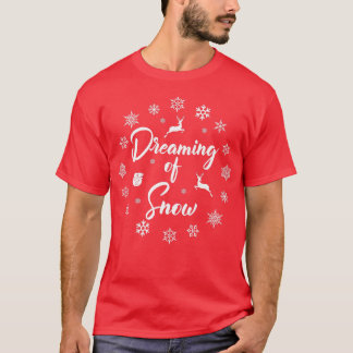 Dreaming sneeuwvlokken winterseizoen Lo T-shirt
