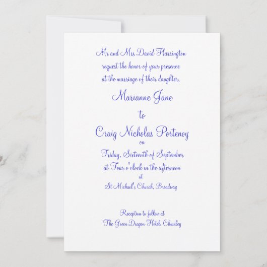 Dreaming Spires Rozen bruiloft uitnodiging (Achterkant)