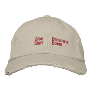 Dreaming stoppen met werken geborduurde pet