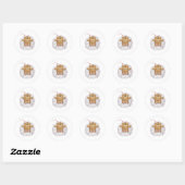 Dreaming Teddy Ronde Sticker (Vel)