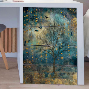 Dreaming Tree met Vogels Decoupage Tissuepapier