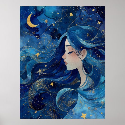 Dreaming Under Stars - Goddess Poster (Voorkant)