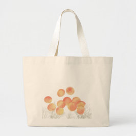 Dreaming van abrikozen in de winterkruidzak grote tote bag