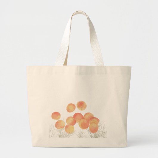 Dreaming van abrikozen in de winterkruidzak grote tote bag (Voorkant)