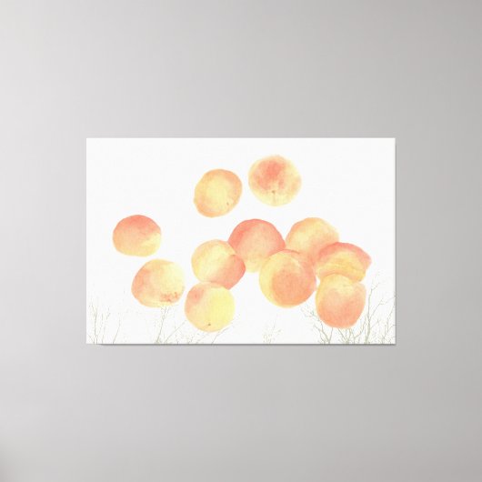 Dreaming van abrikozen op het wintercanvasblad canvas afdruk (Voorkant)