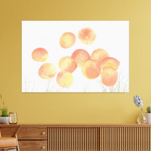 Dreaming van abrikozen op het wintercanvasblad canvas afdruk (Insitu (Woonkamer))