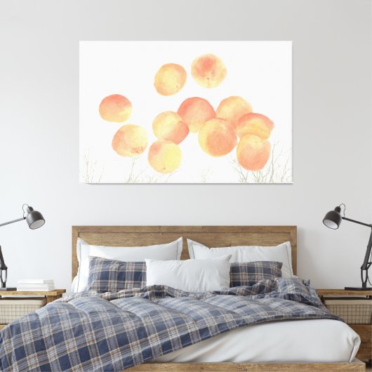 Dreaming van abrikozen op het wintercanvasblad canvas afdruk (Insitu (Slaapkamer))