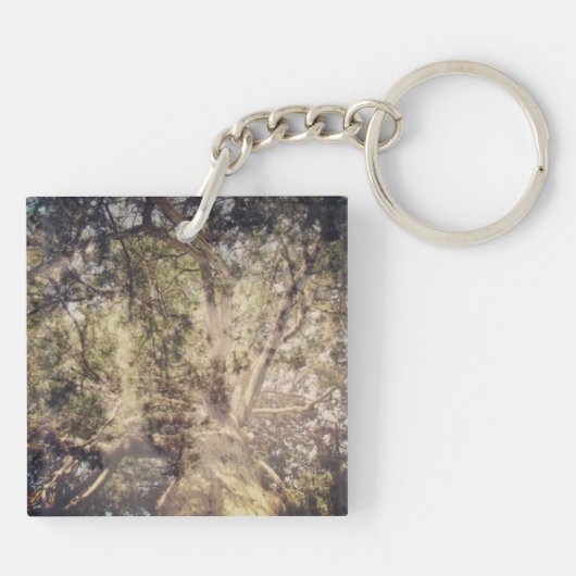 Dreaming van bomen sleutelhanger (Achterkant)