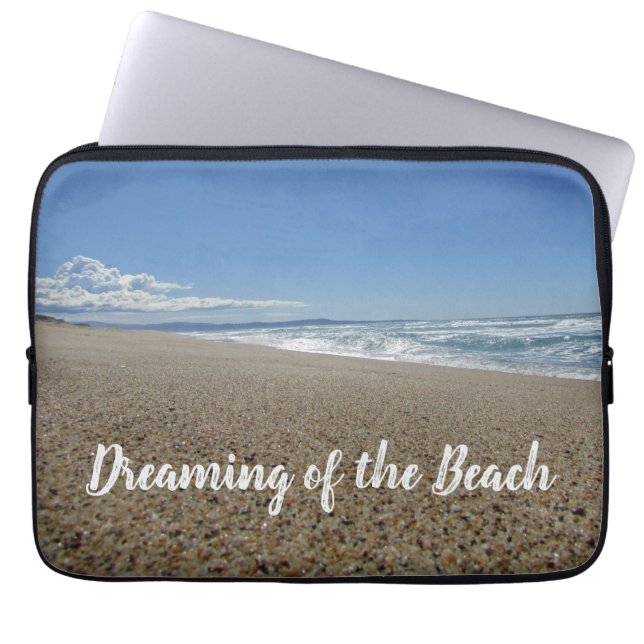 Dreaming van de Beach West Coast Photo Pacific Oce Laptop Sleeve (Voorkant)